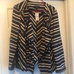Lane Bryant Striped Fly Away Blazer